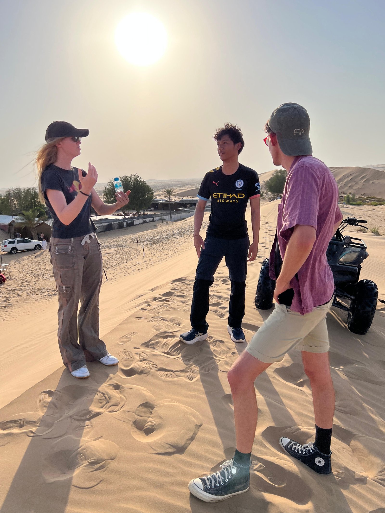 Group enjoying an Abu Dhabi desert safari