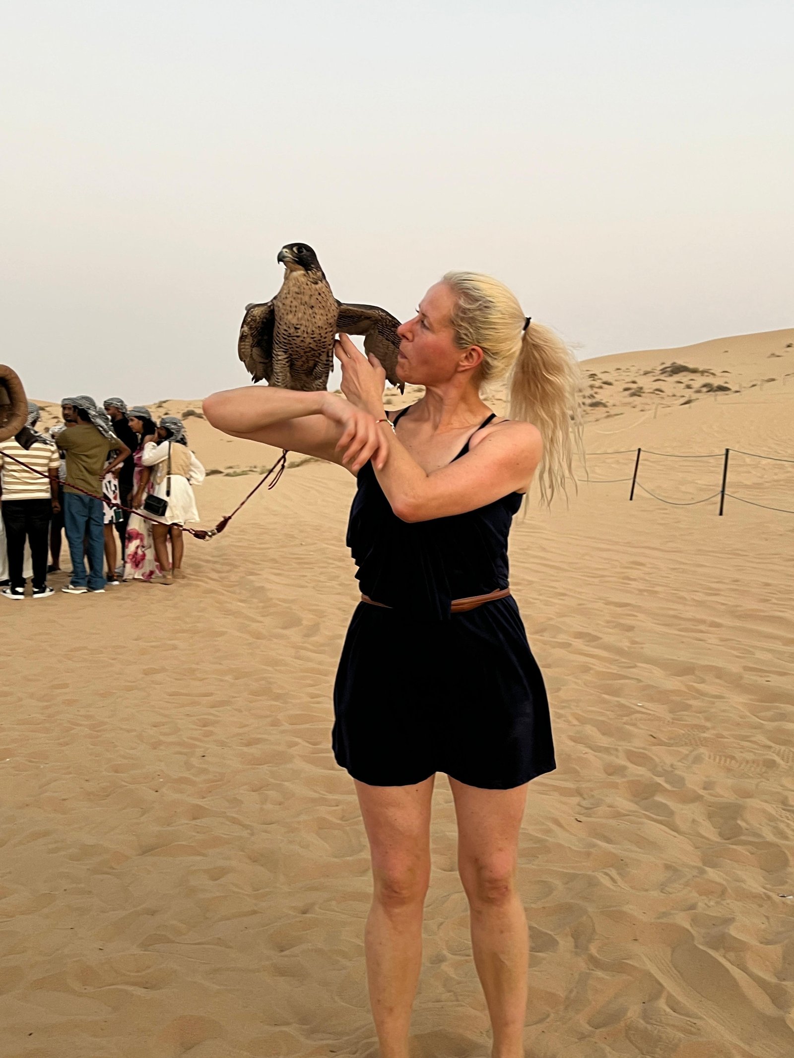 Belly dance show at the desert camp
